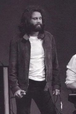 Jim Morrison Brown Suede Leather Jacket