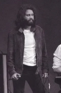 Jim Morrison Brown Suede Leather Jacket
