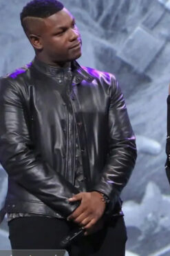 John Boyega Black Leather Jacket