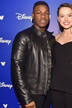 John Boyega Black Leather Jacket
