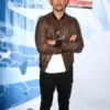 John Cho Brown Bomber Leather Jacket