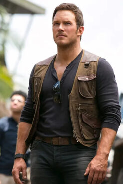 Jurassic World Fallen Kingdom Chris Pratt Leather Vest