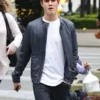 KJ Apa Blue Leather Jacket