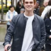 KJ Apa Blue Leather Jacket
