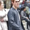 KJ Apa Blue Leather Jacket