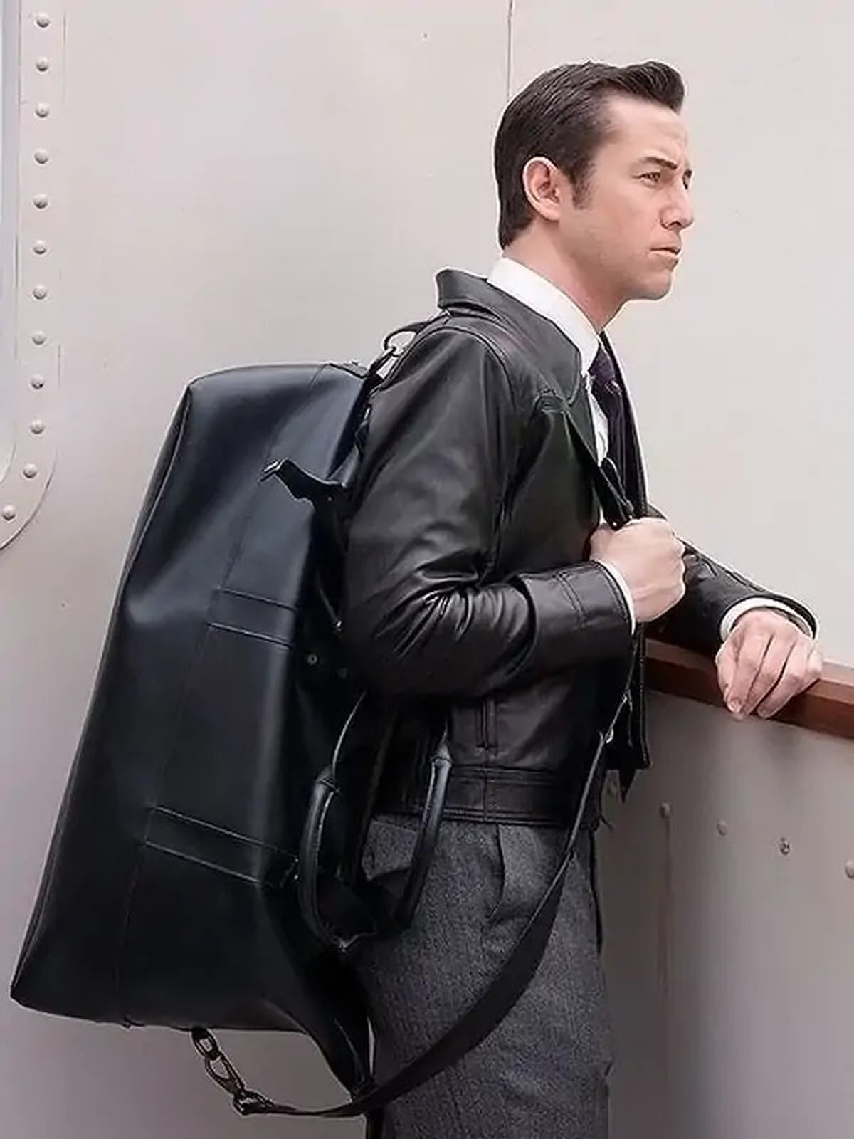 Looper Joseph Gordon Black Leather Jacket