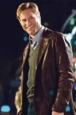 Love Happens Aaron Eckhart Brown Leather Trench Coat