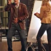 Love Happens Aaron Eckhart Brown Leather Trench Coat