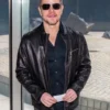 Matt Damon Black Leather Jacket