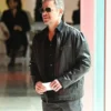 Matt Damon Black Leather Jacket