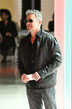 Matt Damon Black Leather Jacket