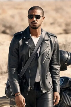 Michael B Jordan Leather Biker Jacket