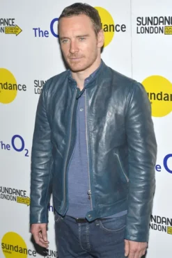 Michael Fassbender Black Leather Biker Jacket