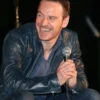 Michael Fassbender Black Leather Biker Jacket