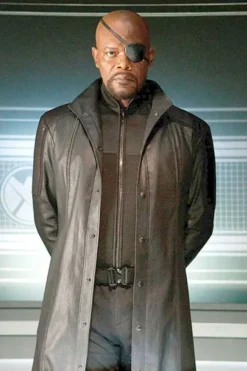 Nick Fury The Avengers Leather Trench Coat