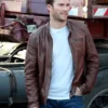 Overdrive Scott Eastwood Brown Leather Jacket