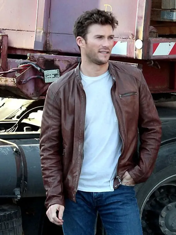 Overdrive Scott Eastwood Brown Leather Jacket
