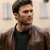 Overdrive Scott Eastwood Brown Leather Jacket