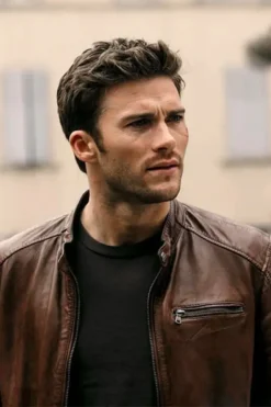 Overdrive Scott Eastwood Brown Leather Jacket
