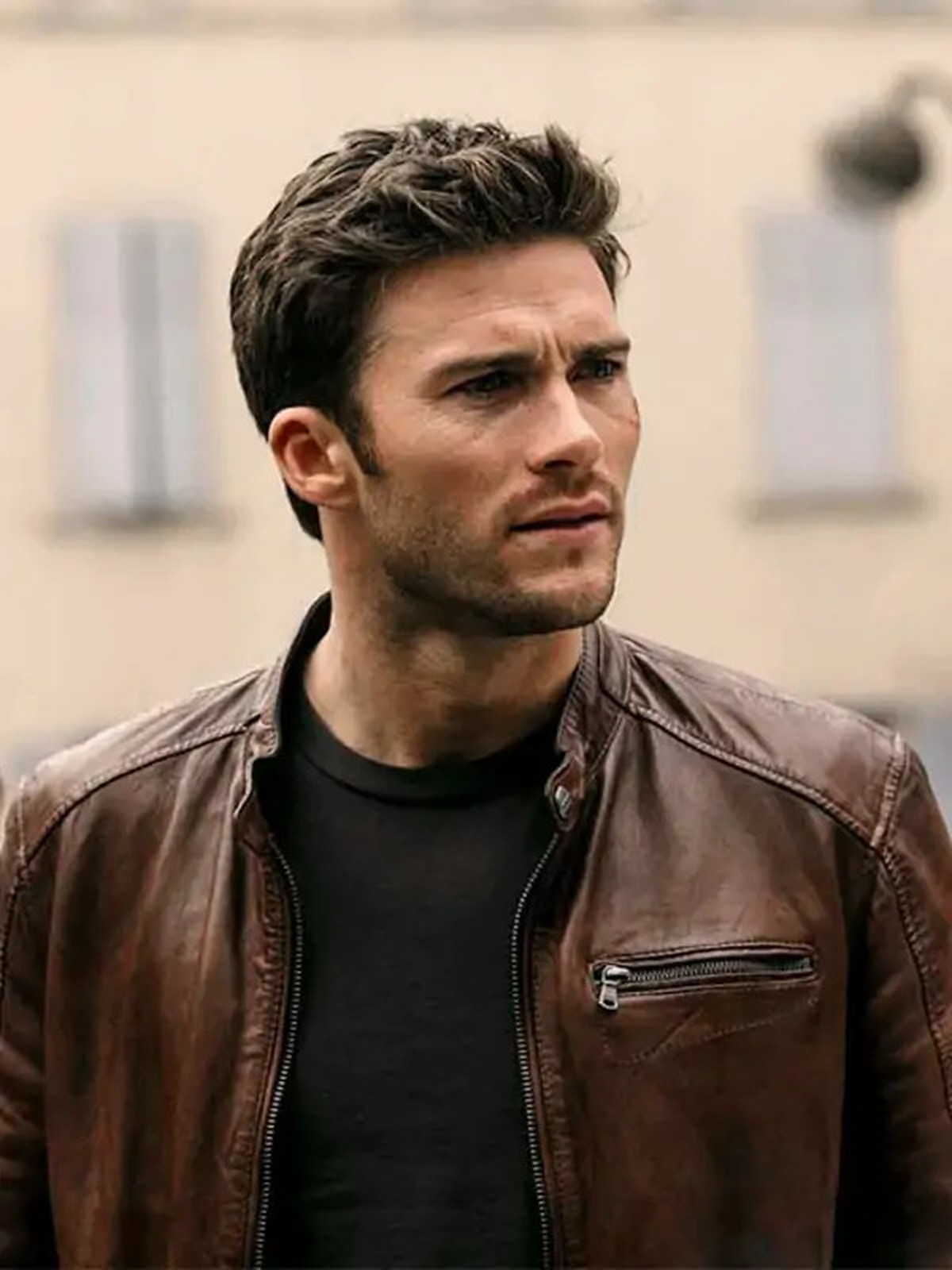 Overdrive Scott Eastwood Brown Leather Jacket