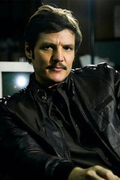 Pedro Pascal Narcos S2 Black Leather Jacket