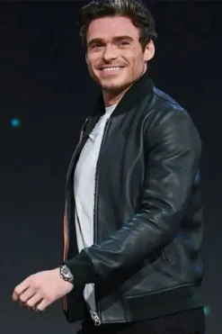 Richard Madden Leather Bomber Jacket