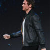 Richard Madden Leather Bomber Jacket