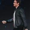Richard Madden Leather Bomber Jacket