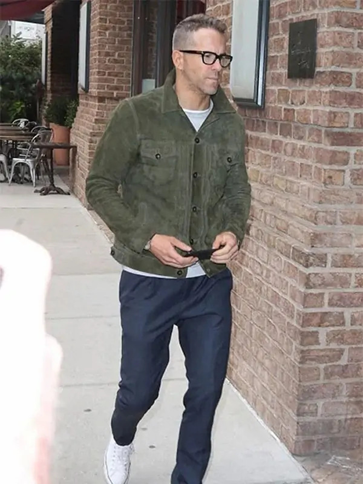 Ryan Reynolds Suede Leather Jacket