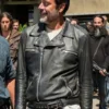 The Walking Dead S11 Jeffrey Dean Morgan Black Leather Jacket