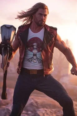 Thor Love and Thunder Chris Hemsworth Leather Vest