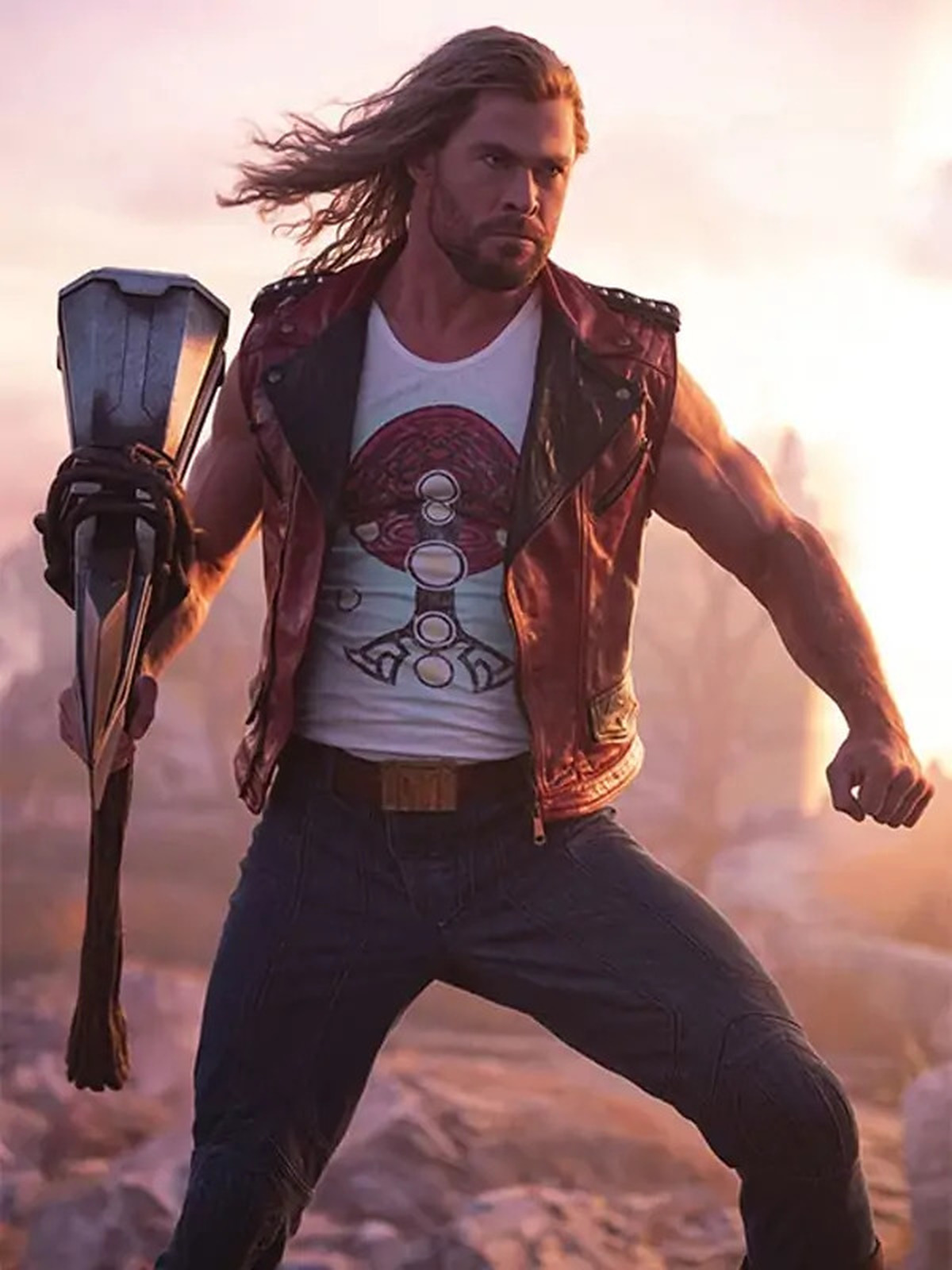 Thor Love and Thunder Chris Hemsworth Leather Vest