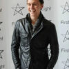 Tom Hiddleston Black Leather Trucker Jacket