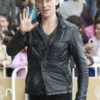 Tom Hiddleston Black Leather Trucker Jacket
