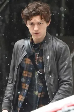 ACE Comic Con Tom Holland Bomber Leather Jacket