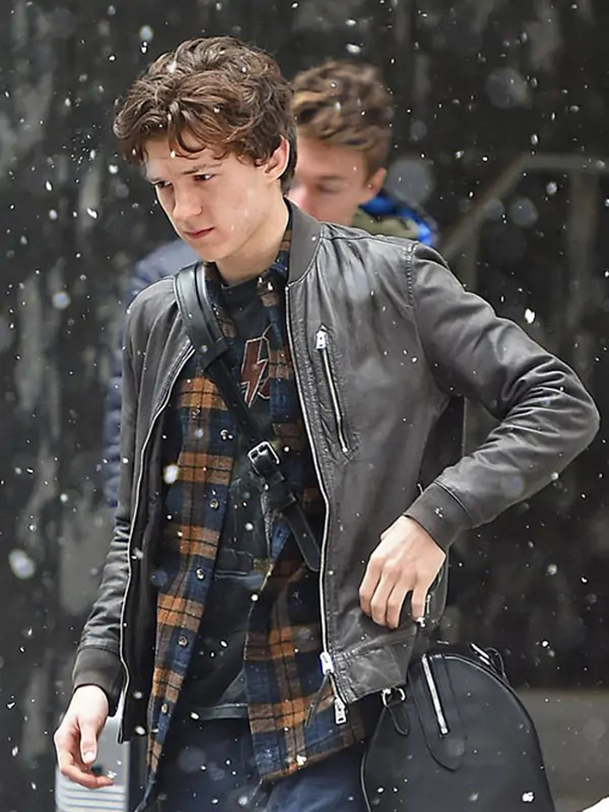 ACE Comic Con Tom Holland Bomber Leather Jacket