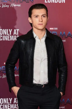 Spiderman Event Tom Holland Leather Jacket