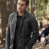 Vampire Diaries Paul Wesley Black Leather Jacket