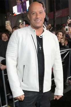 Vin Diesel xXx Premiere White Leather Jacket