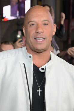 Vin Diesel xXx Premiere White Leather Jacket