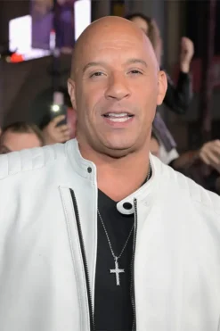 Vin Diesel xXx Premiere White Leather Jacket
