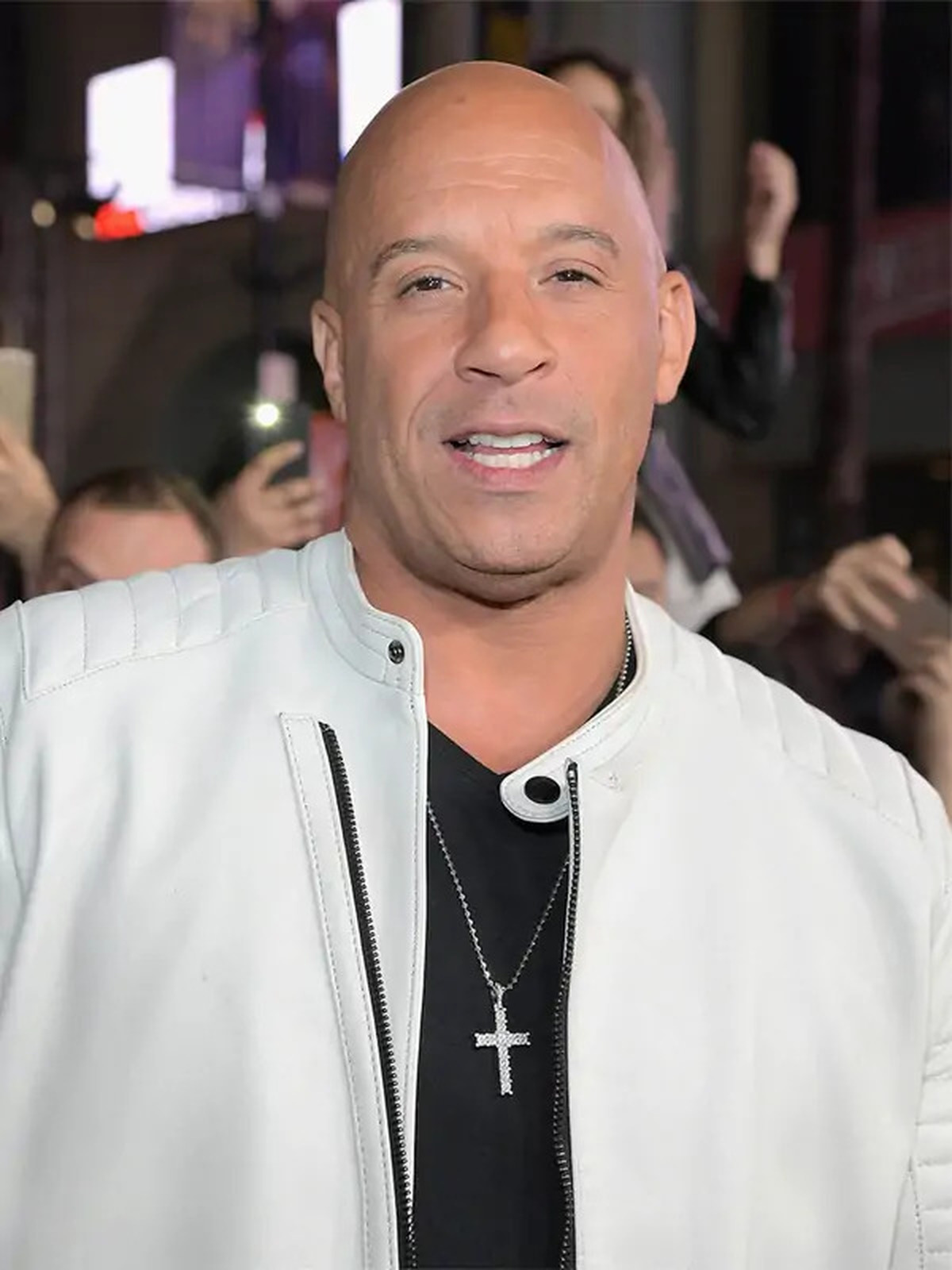 Vin Diesel xXx Premiere White Leather Jacket