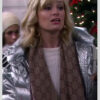2 Broke Girls S4 Beth Behrs Silver Puffer Jacket