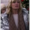 2 Broke Girls S4 Beth Behrs Silver Puffer Jacket