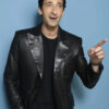 Adrien Brody Black Leather Blazer