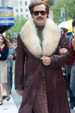 Anchorman 2 The Legend Continues Will Ferrell Leather Coat