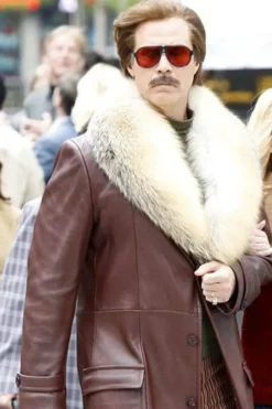 Anchorman 2 The Legend Continues Will Ferrell Leather Coat