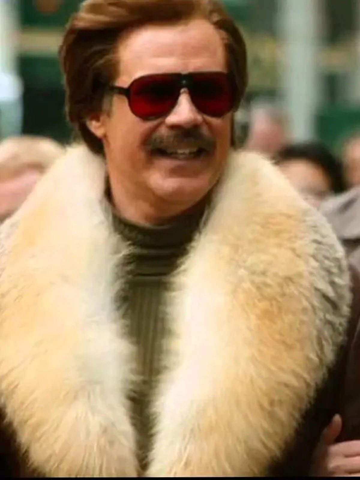 Anchorman 2 The Legend Continues Will Ferrell Leather Coat