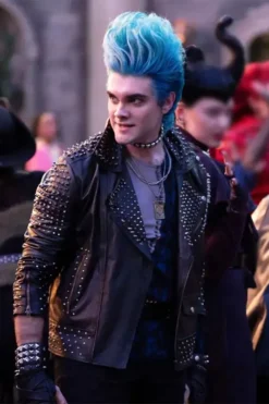 Anthony Pyatt Descendants The Rise of Red Studded Leather Jacket