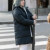 Billie Eilish Long Hooded Black Puffer Coat